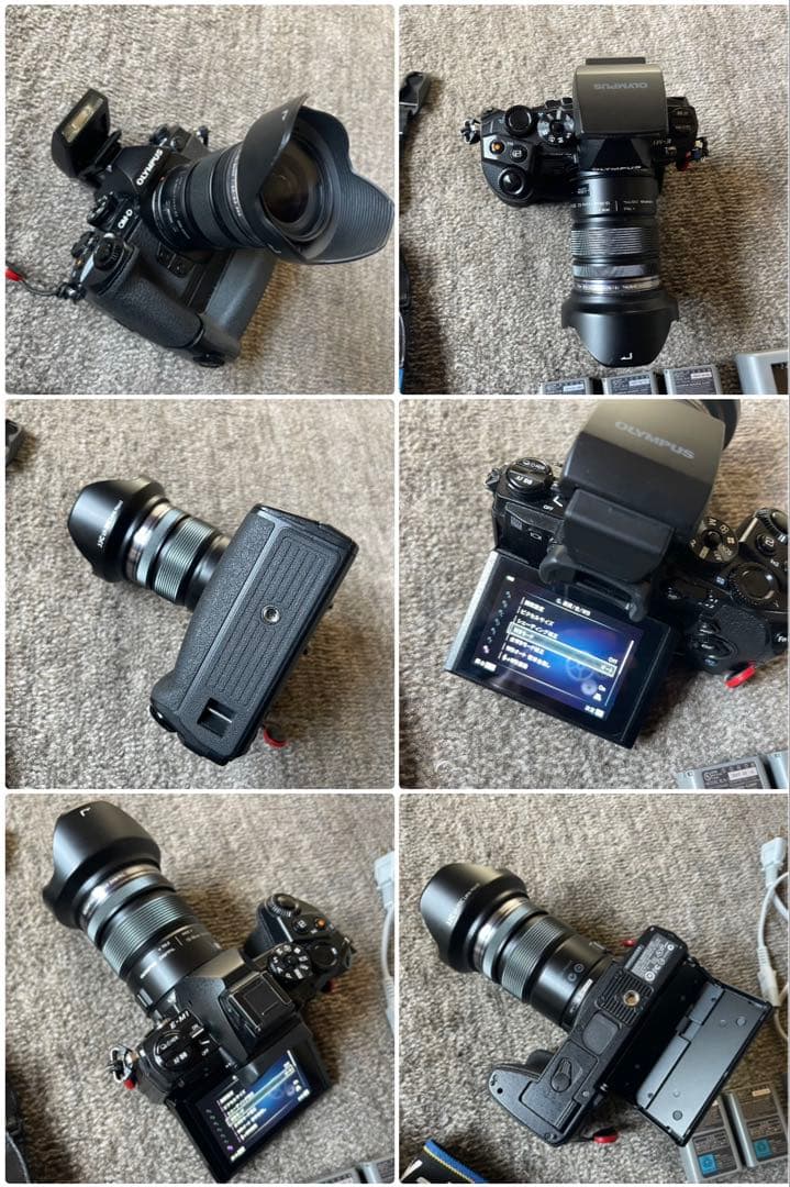 オリンパスE-M1 ミラーレス一眼 レンズセット 電池3個 バッテリーグリップ