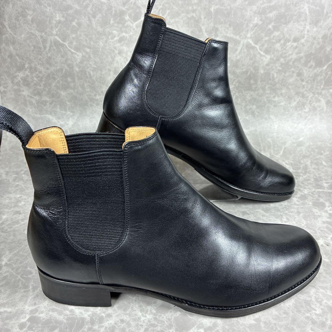 【美品】ユナイテッドアローズ サイドゴアブーツ 本革 黒 日本製 26.5cm