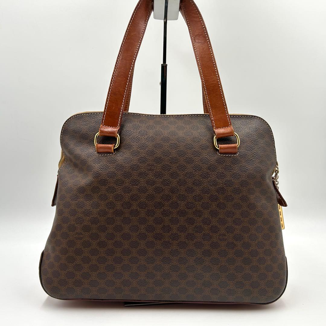 希少✨セリーヌ トートバッグ マカダム PVC レザー 肩掛けの通販はau