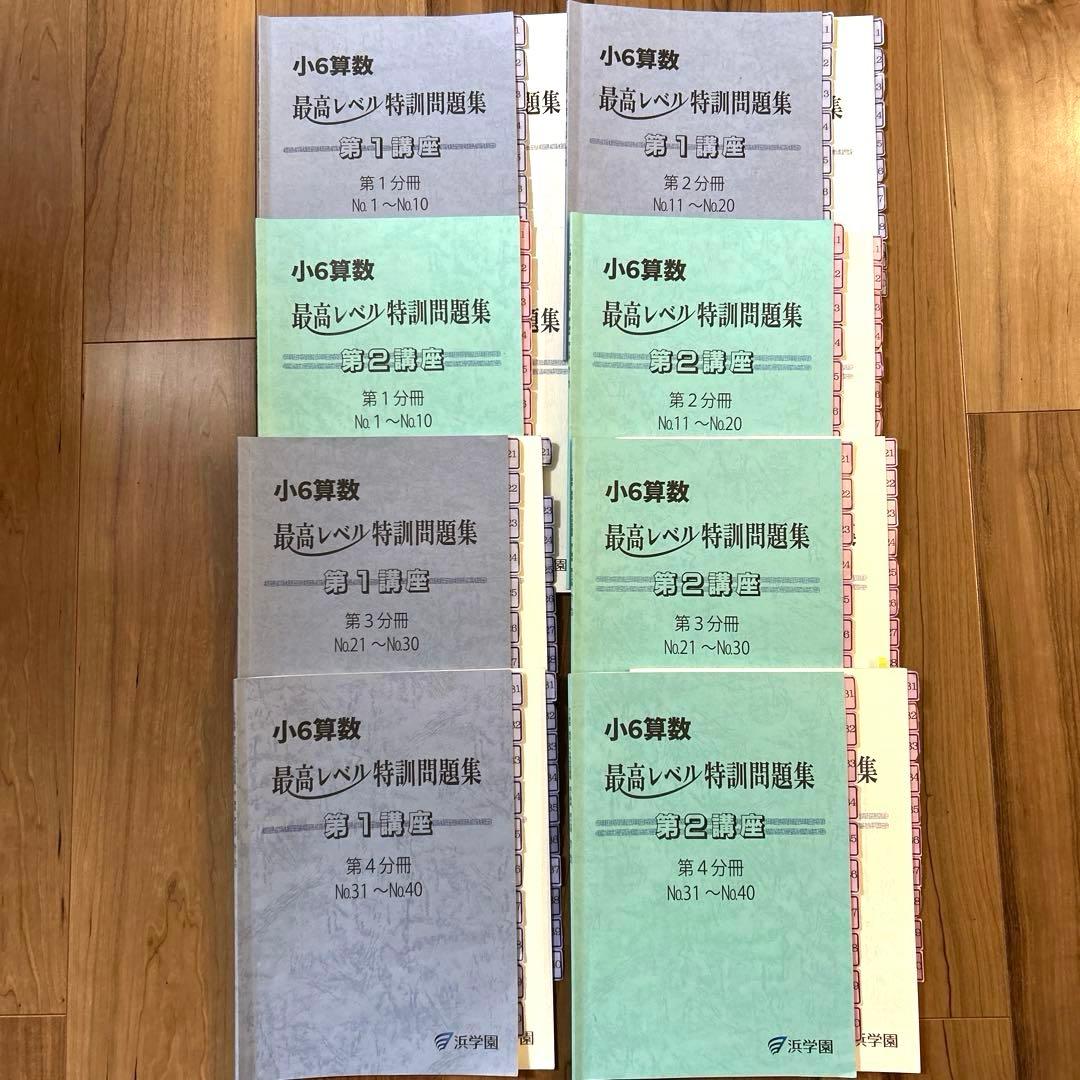 浜学園 小6 算数 最高レベル特訓問題集 全巻セット 2025年度 - メルカリ