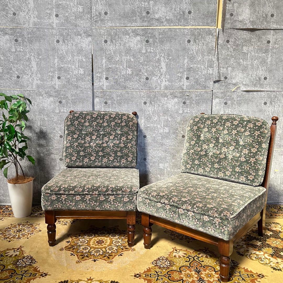 ばあちゃん꧁カリモク家具 karimoku꧂コロニアル1人掛けソファ2脚 Karimoku(カリモク家具)のコロニアルシリーズの高級ラインGRAND