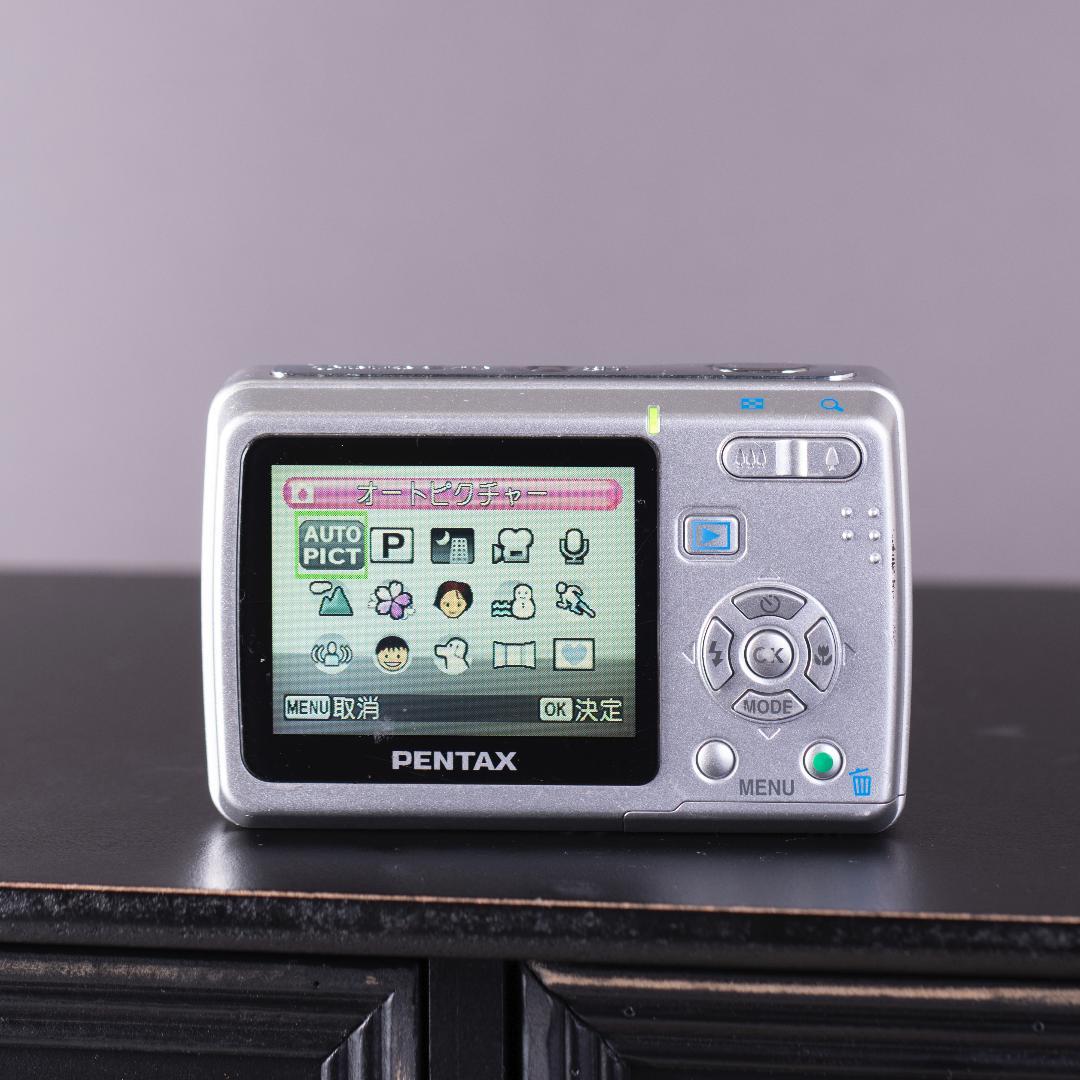 スマホ転送】単三電池で動く！PENTAX optio E40 コンデジ - メルカリ