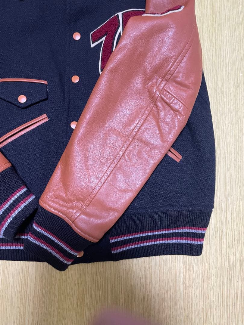 MEN'S BIGI スタジャン ネイビー/ブラウン ビンテージ80s〜90s