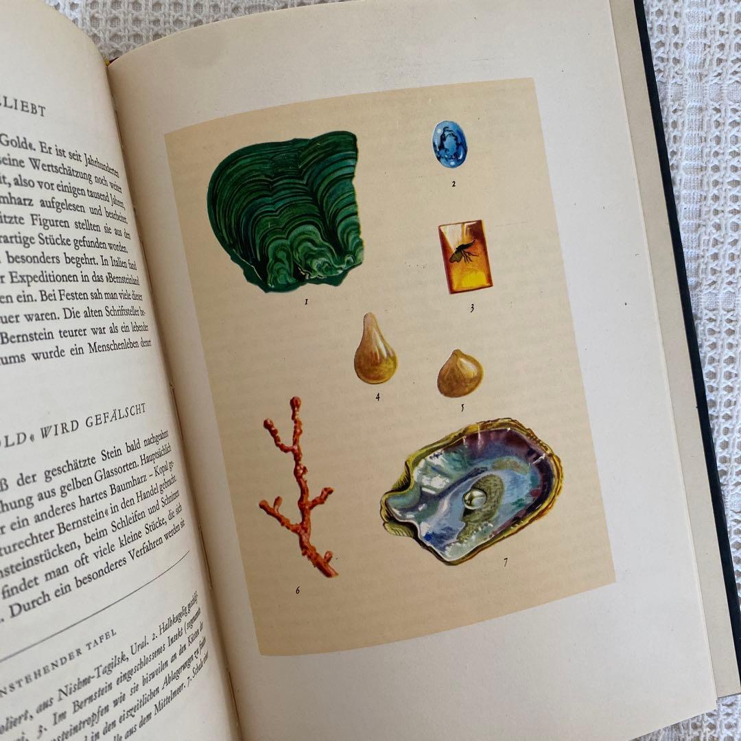 1954年 真っ黒な表紙が魅力的 ドイツの鉱物図鑑 宝石 洋書
