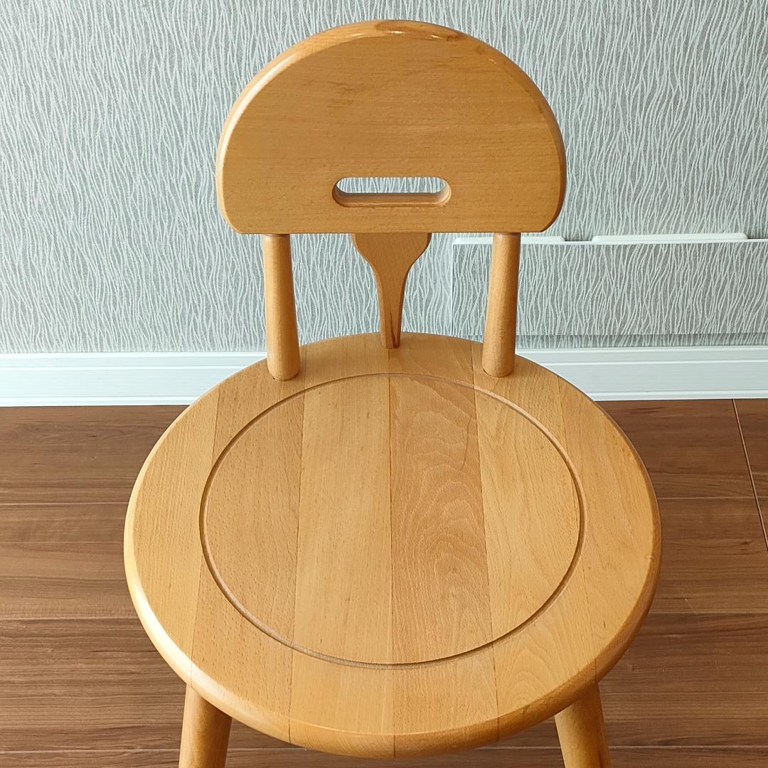 コイズミ KOIZUMI 木製椅子 丸形 天然木 ダイニングチェア