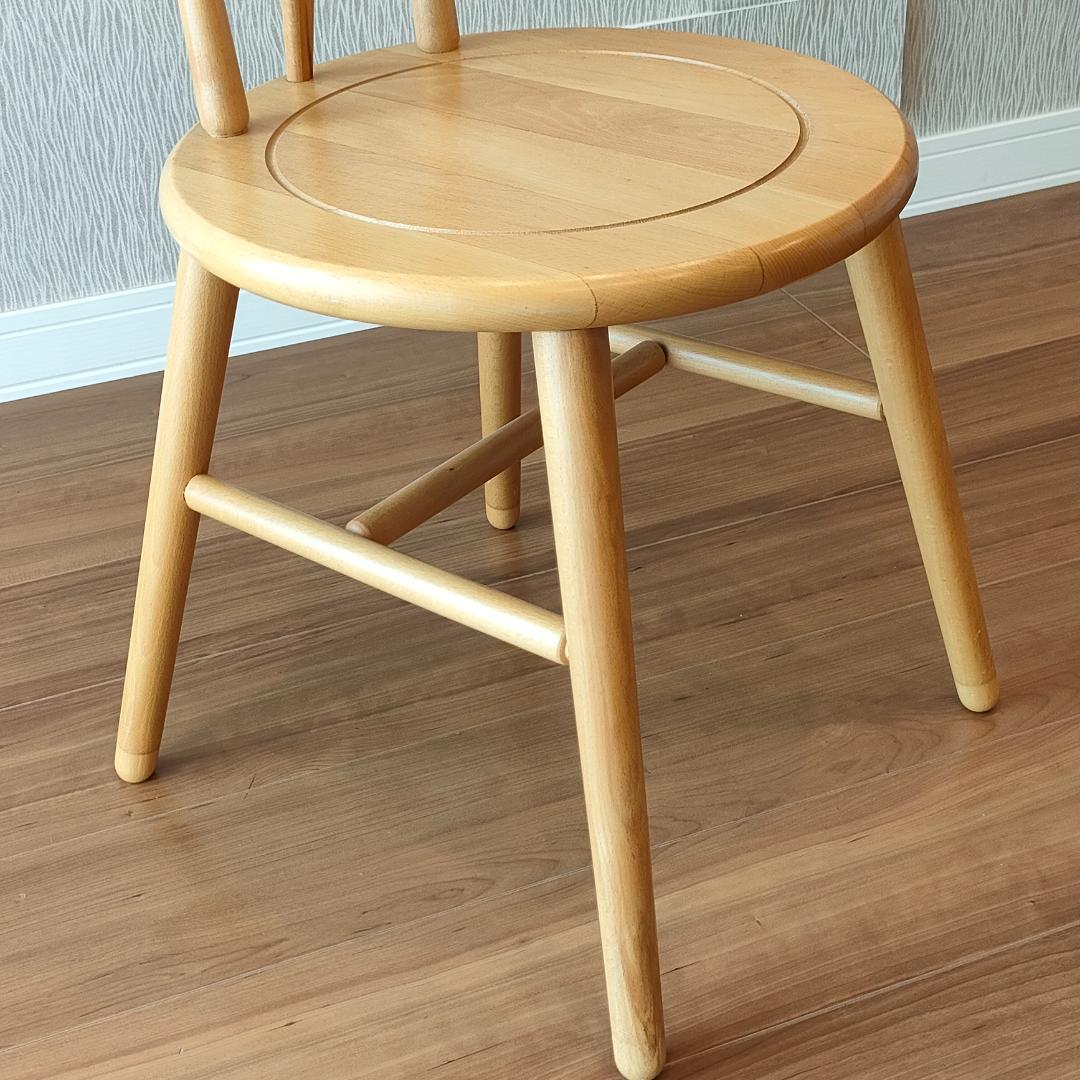 コイズミ KOIZUMI 木製椅子 丸形 天然木 ダイニングチェア