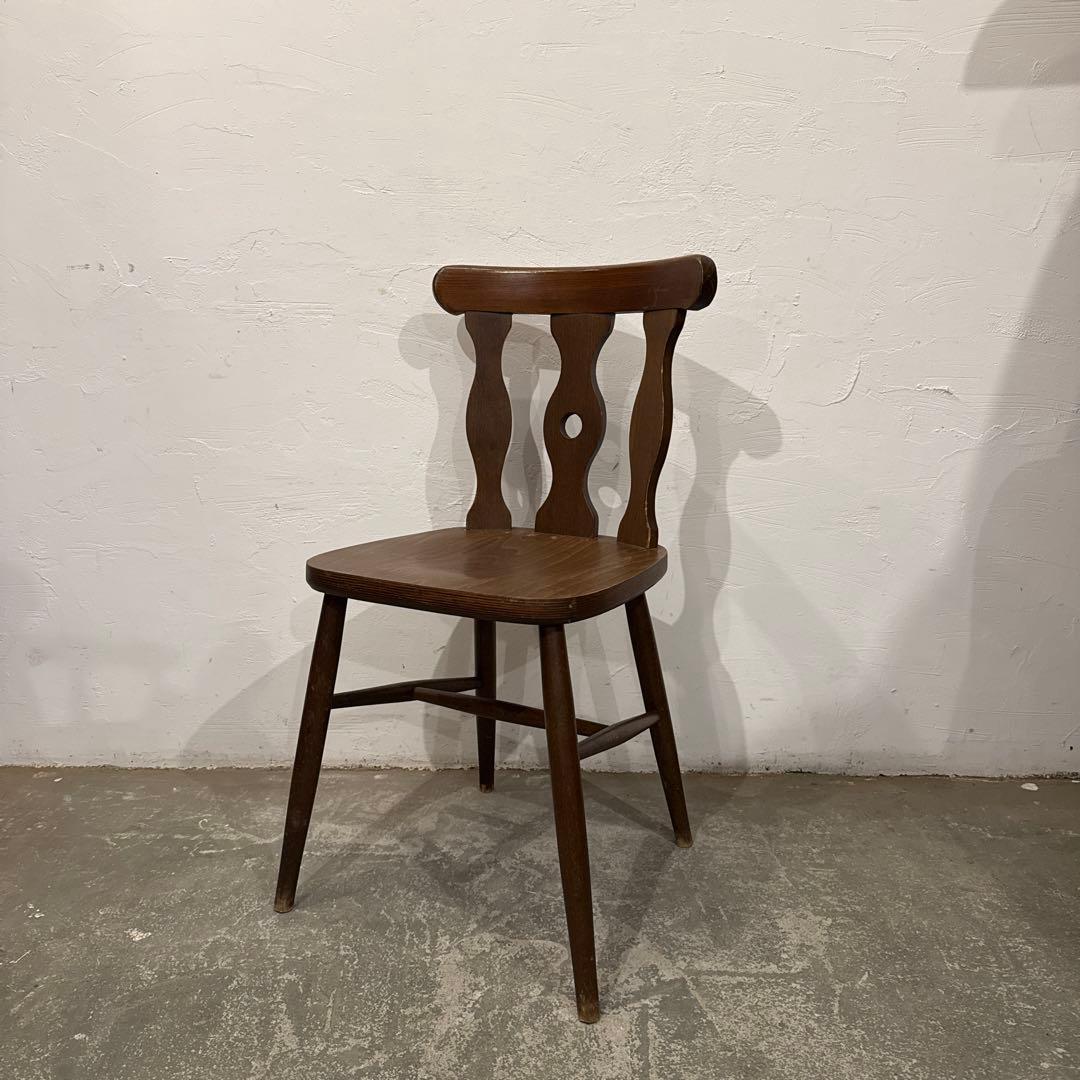 つけしばヴィンテージ　ダイニングチェア　カフェチェア　no.3 木製 ダイニングチェア カプチーノ こげ茶色 CDK383 座面高45cm