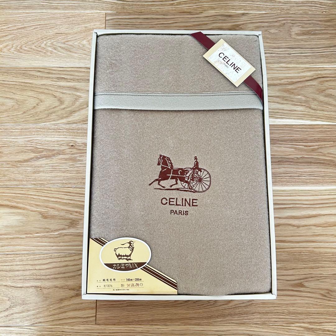 未使用品】CELINE（セリーヌ）カシミヤ ウール 西川 毛布 ブランケット