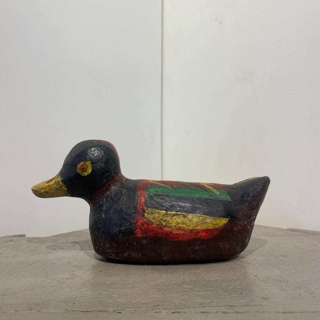 紙縒り細工 水鳥 雁 二羽セット アンティーク