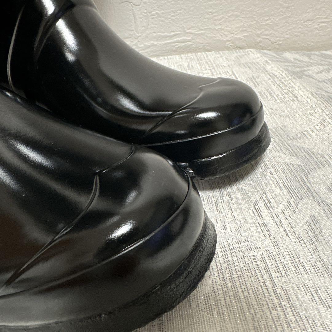 ✳️ HUNTER ハンター ブラック　エナメル　ロングブーツ 24.5cm
