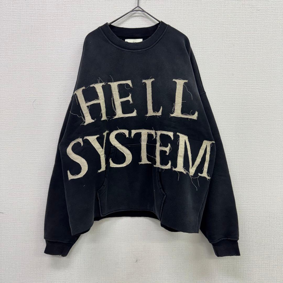 即発送】HELL SYSTEM スウェット ダメージ加工 セントマイケル風