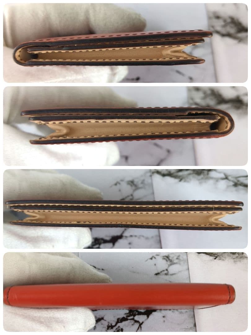 未使用級】ココマイスター☆コードバン カードケース 名刺入れ レッド