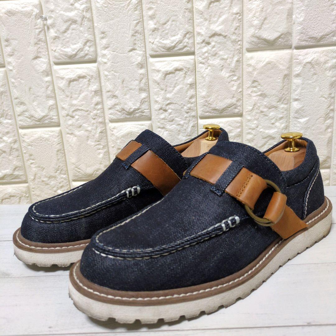 希少✨REGAL デニム デッキシューズ モカシン インディゴ 26 美品