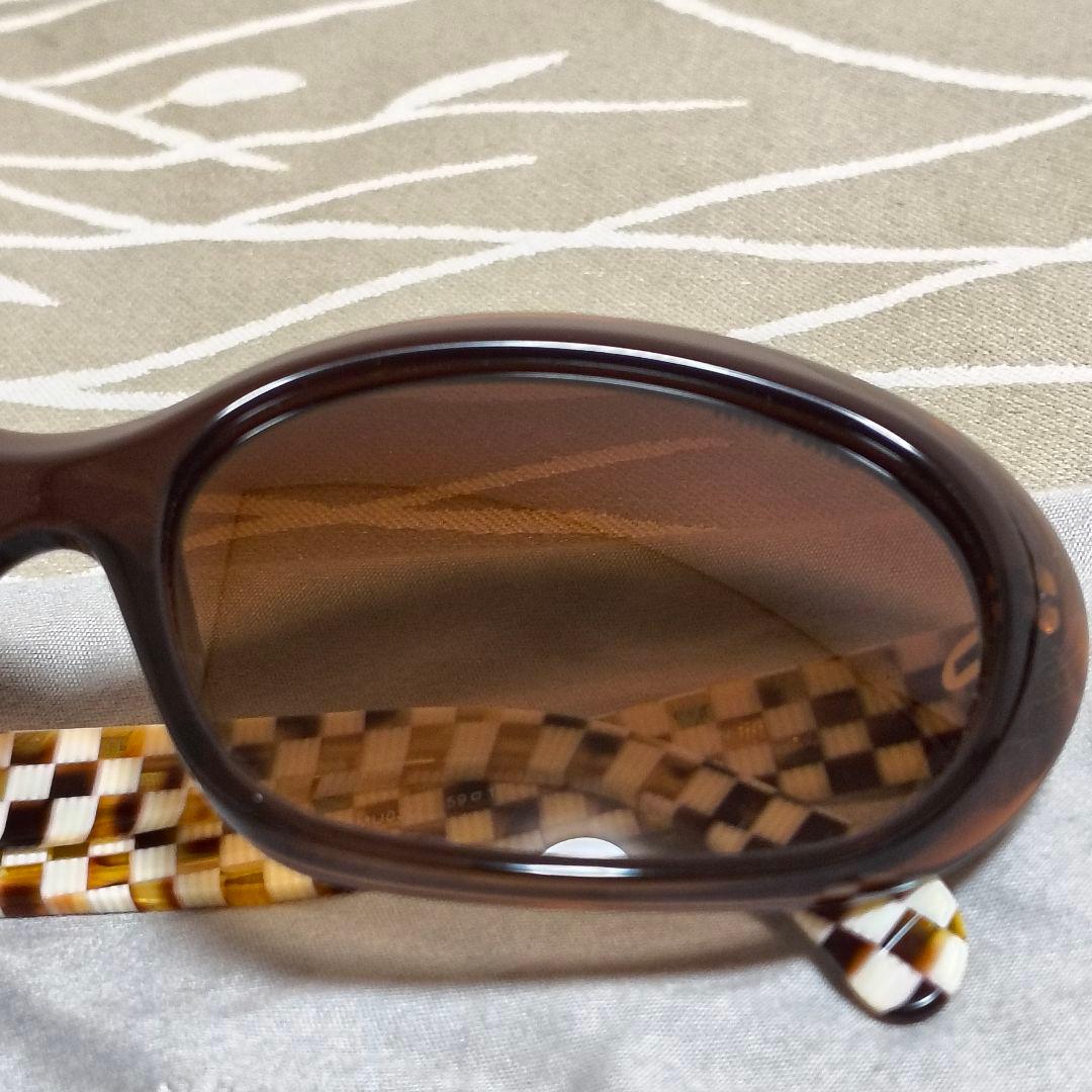 Miu Miu ミュウミュウ ブラウン サングラス ケース付き ブロック柄
