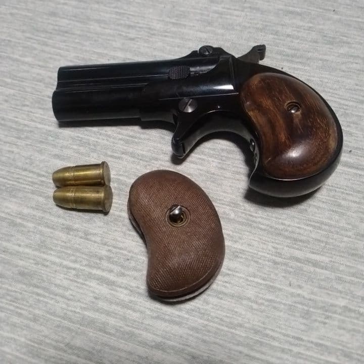 CMC レミントン ダブルデリンジャー 木製グリップ付き モデルガン