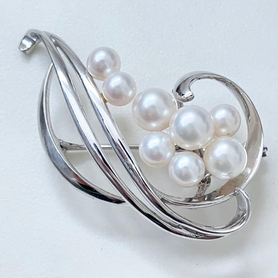 mikimoto✨ミキモト パール　ブローチ　あこや真珠　8粒　7.3g