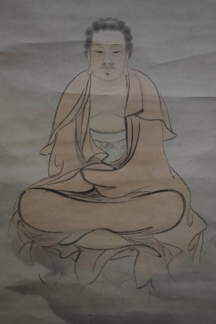 模写/岡眠山/釋迦図/釈迦図/布袋屋掛軸HE-326 - メルカリ