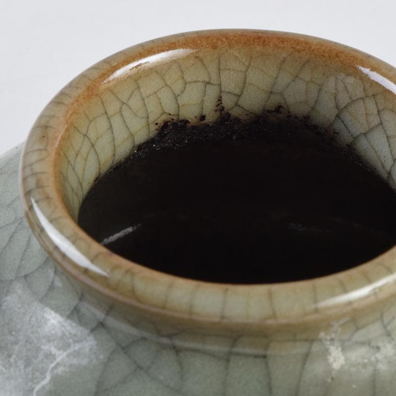 中国 哥釉 青磁 氷裂文 双耳香炉 C 9106 - メルカリ