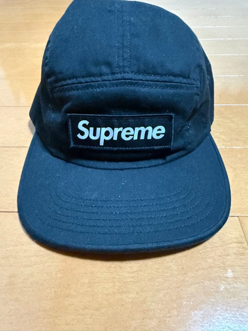 Supreme ブラックキャップ　キャンプキャップ Supreme シュプリーム 2024SS Washed Chino Twill Camp Cap ウォッシュ