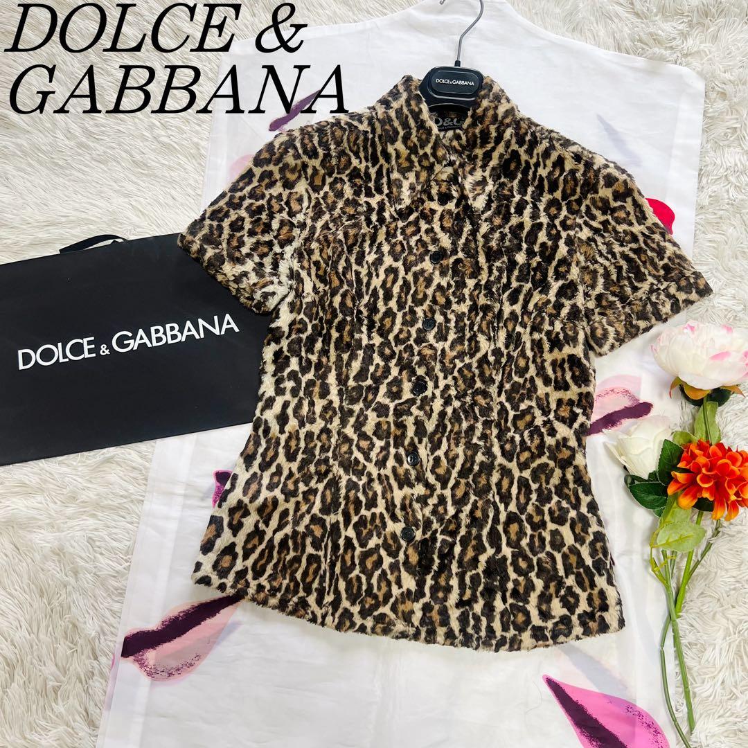 美品】DOLCE&GABBANA ヒョウ柄シャツ 半袖 モコモコ レオパード - メルカリ