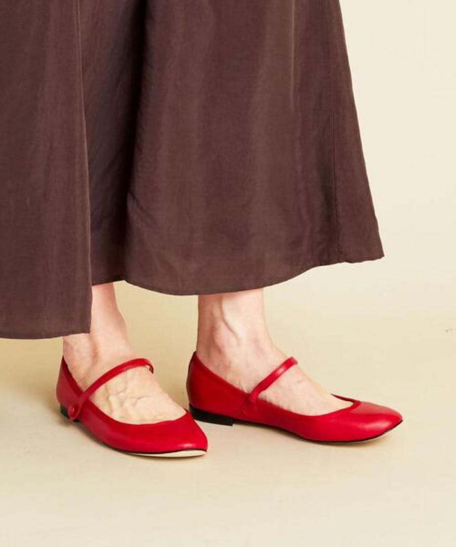 レペット repetto レザー メリージェーン レッド 36 新品未使用 - メルカリ