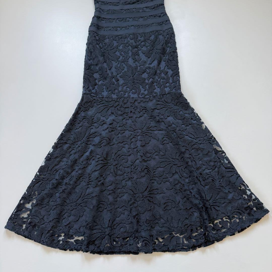 TADASHI SHOJI ロングドレス ワンピース レース ネイビー マキシ丈