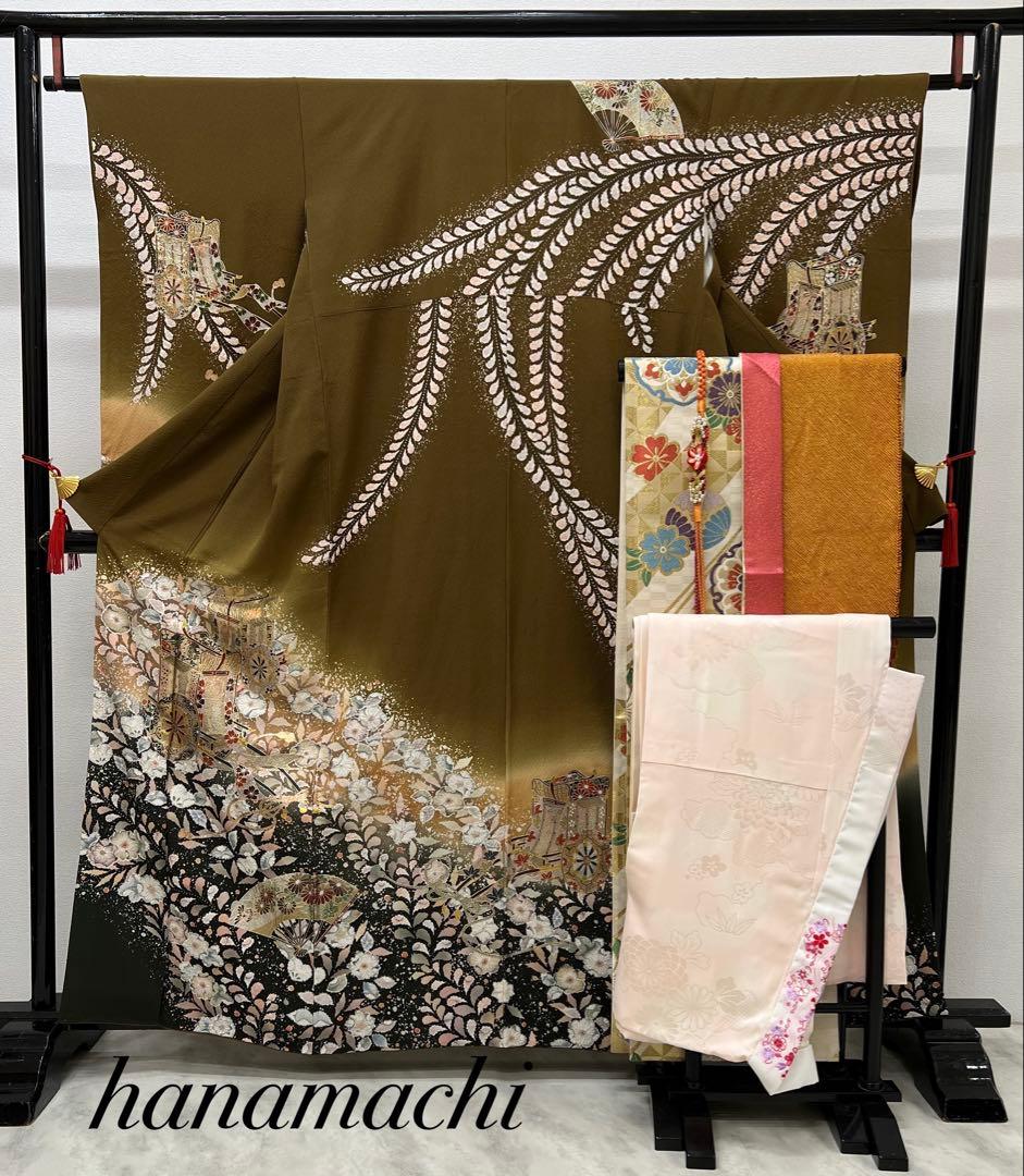 振り袖　フルセット　別誂長襦袢　成人式　翠山工房　辻ヶ花　金彩加工　桐屋　721 楽天市場】【中古】 振袖 着物 リサイクル 正絹 成人式 フォーマル 桐