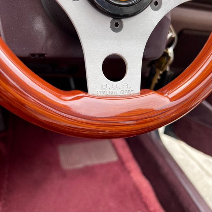 美品 OBA 小径ウッドステアリング gx71 オバ 街道レーサー 当時物