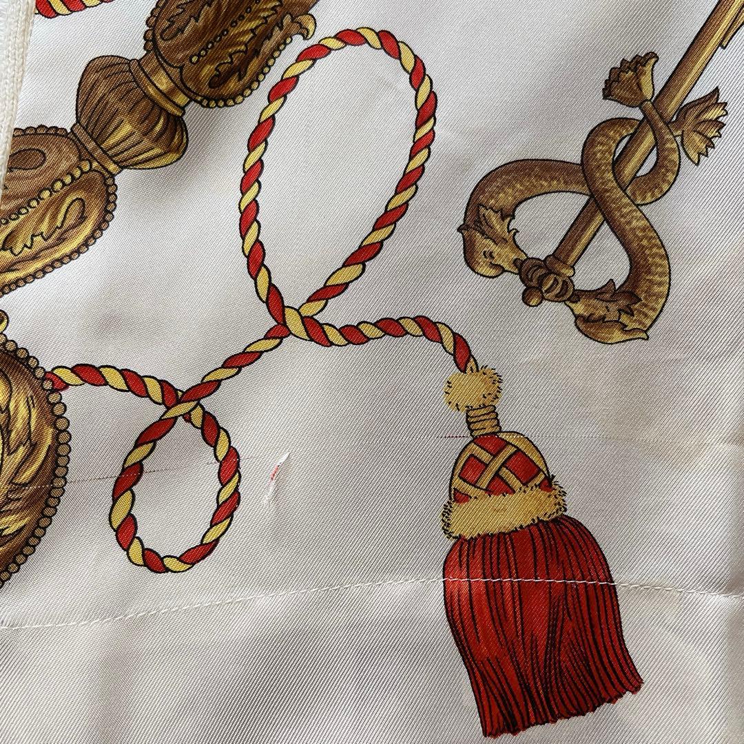 エルメス HERMES シルク ニット 切り替え ブラウス プルオーバー L