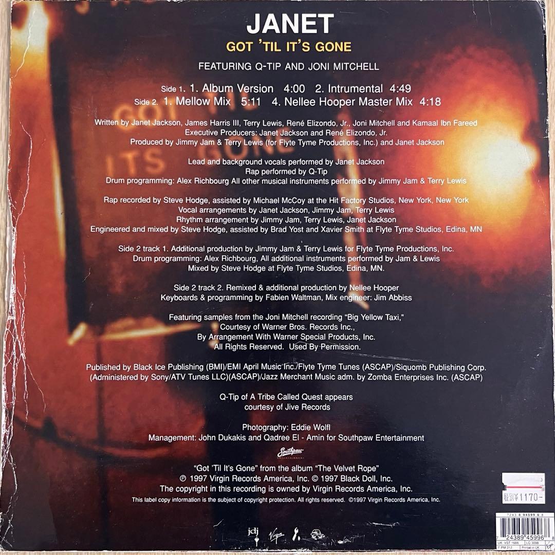 Janet Jackson - Got 'Til It's Gone レコード - メルカリ