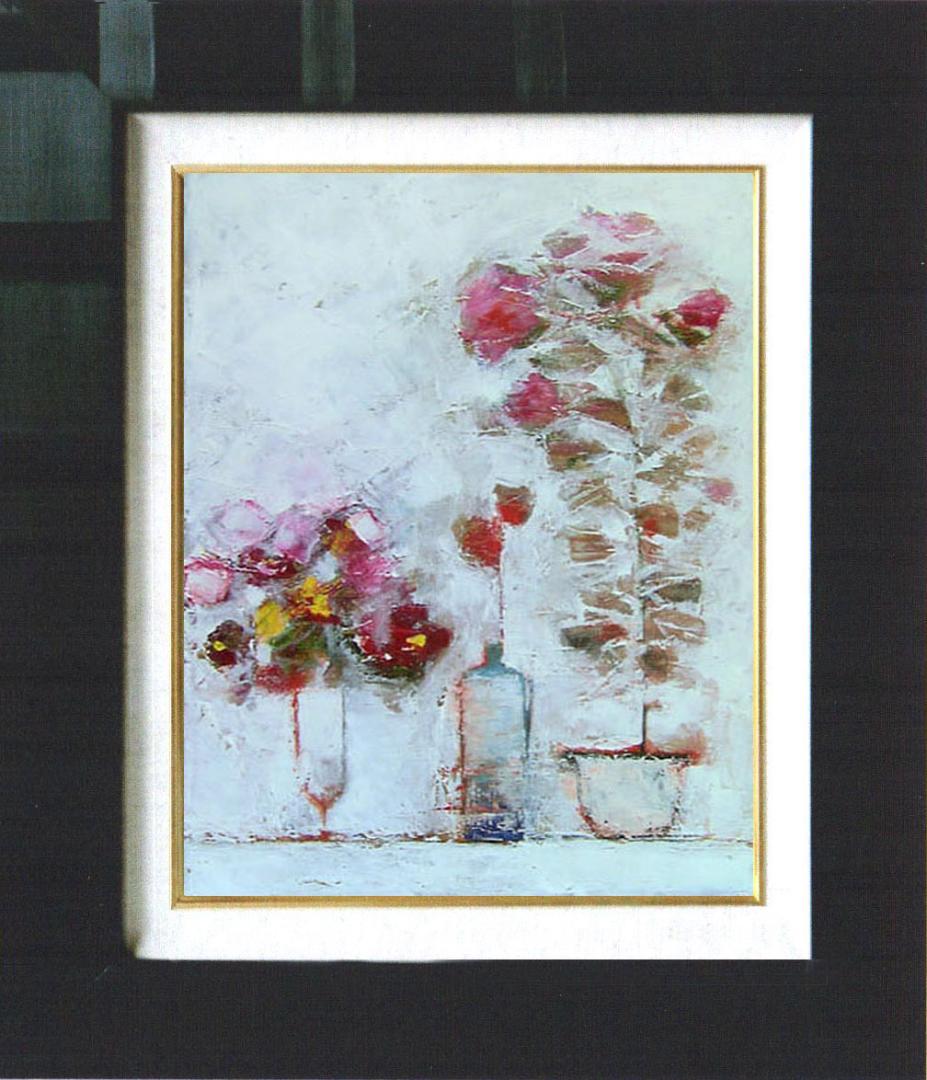 油絵 菅家令子 絵 絵画 インテリア 額付き(黒) uF6-071102 花 油絵 菅家令子 絵 絵画 インテリア SM-070401 人物 女性像 油絵 菅家