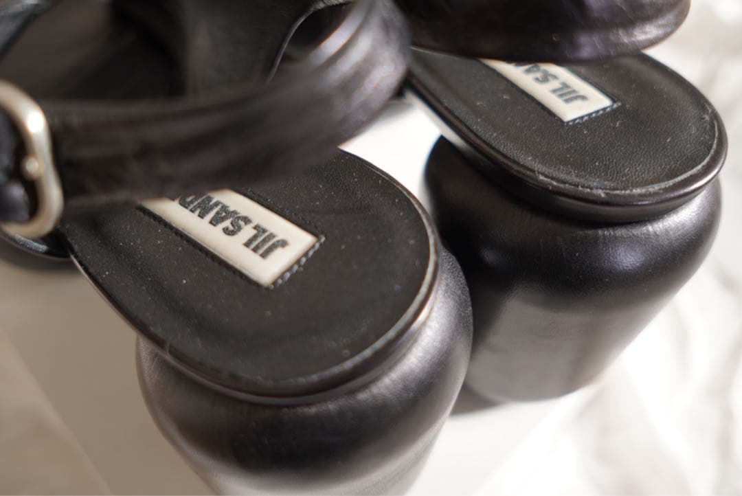 W*p様 JIL SANDER ブロックヒール サンダル 39 40 25.0 - メルカリ