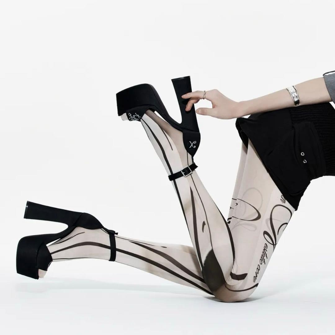 【完売品】KASHIKO Calligraphy Tights