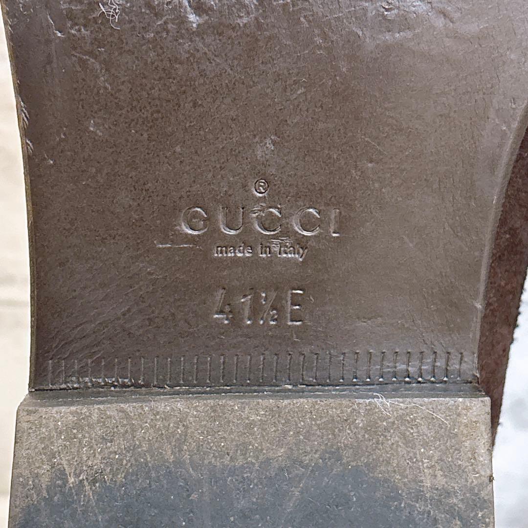 美品✨GUCCI ビットローファー スエード ゴールド金具 26.5cm 茶