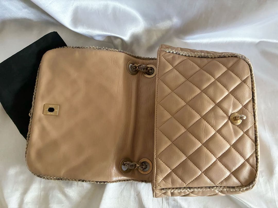 ちょこ 様♡CHANEL ツイード マトラッセ ラムスキン チェーンバッグ