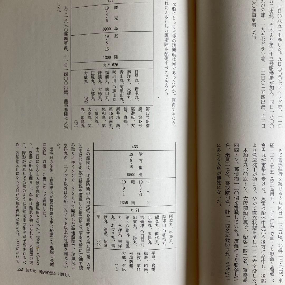 戦時輸送船団史〜各船団、護衛船に関する日程/編成/被害状況等を細かく