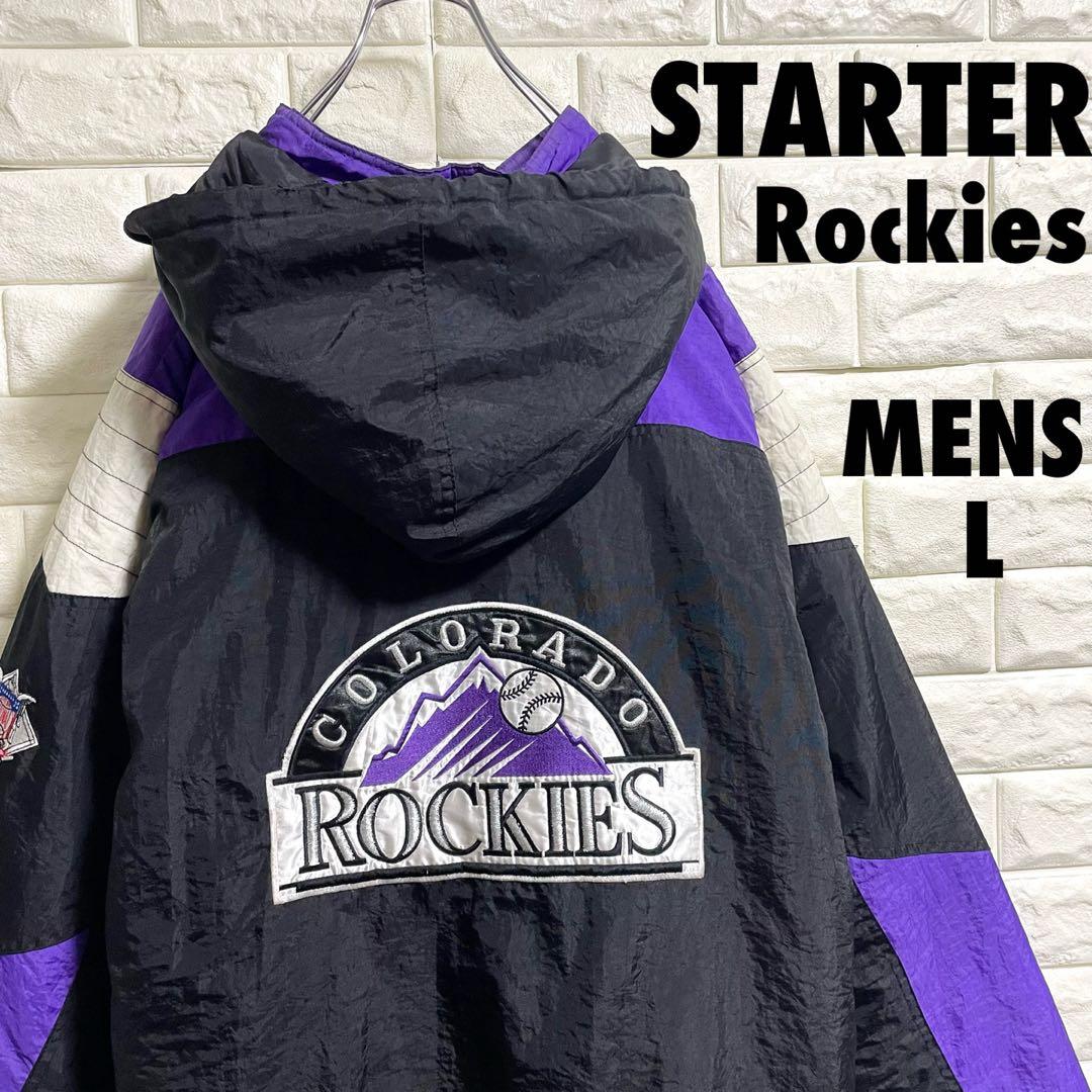 90s スターター　コロラド　ロッキーズ　中綿ナイロンプルオーバー　　Lサイズ q5918-1.jpg