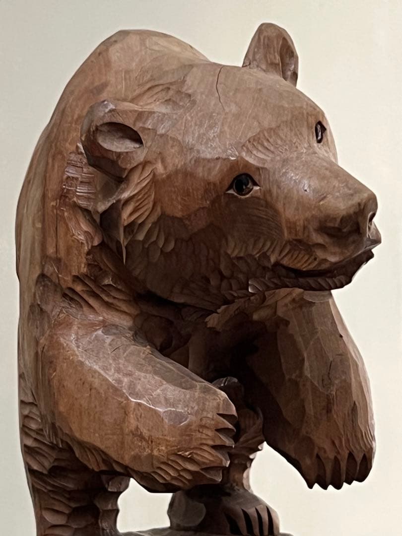 70'sアイヌ民藝 木彫り熊／ヴィンテージ木彫熊 郷土玩具 農民美術