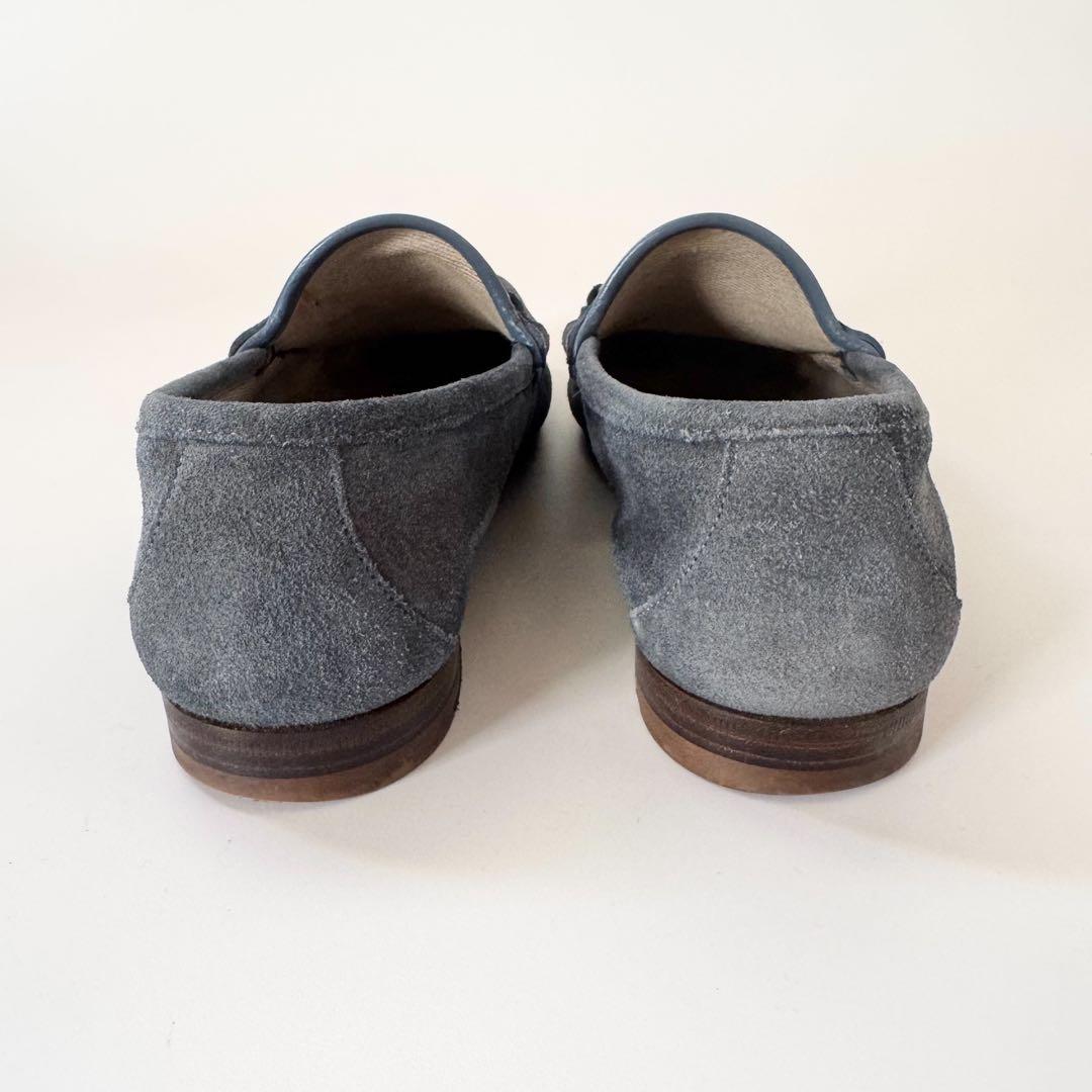 美品 GUCCI ホースビットローファー スエード モカシン グレー OLD