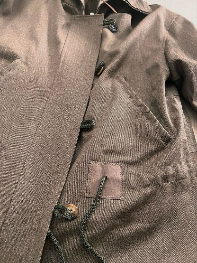 FAKE LONDON モッズコート ウール✖︎カシミア レザー肘パッチ