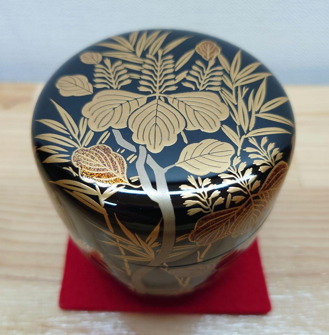 eyeknow様専用 茶道具 大棗 京塗 桐竹蒔絵 真塗 木製 北村葵春 共箱