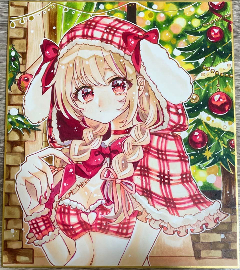 クリスマスイラスト 手描きイラスト 女の子イラスト 創作イラスト