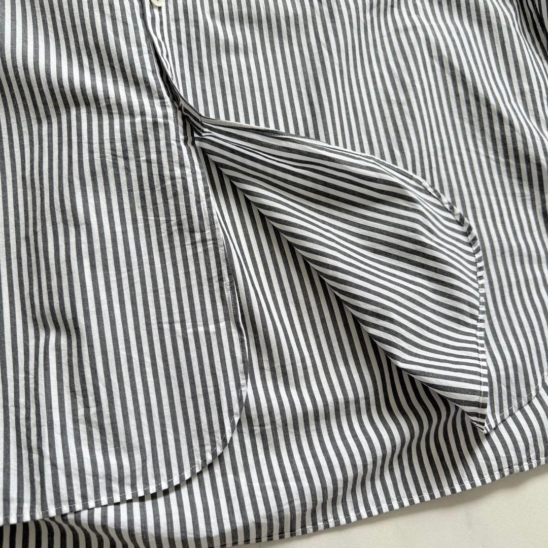 TICCA ティッカ バンドカラー ストライプ シャツ オーバーサイズ