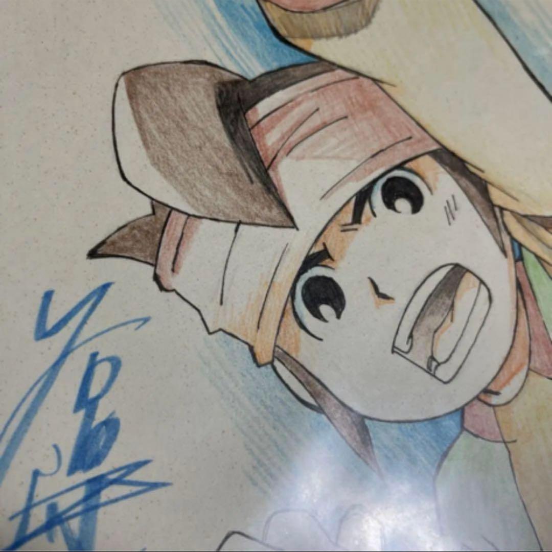 作画監督 谷口守泰 直筆サイン イラスト付 色紙 原画 - メルカリ