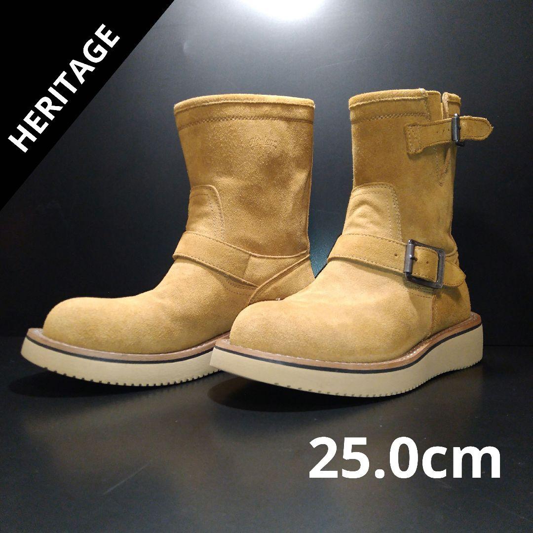 HERITAGE】 25.0cm スエード エンジニア ブーツ 入手困難 - メルカリ
