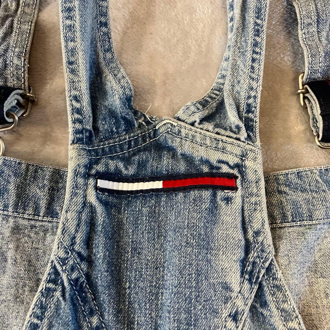 90sトミージーンズ カナダ製オーバーオール肩紐切り替えデザイン