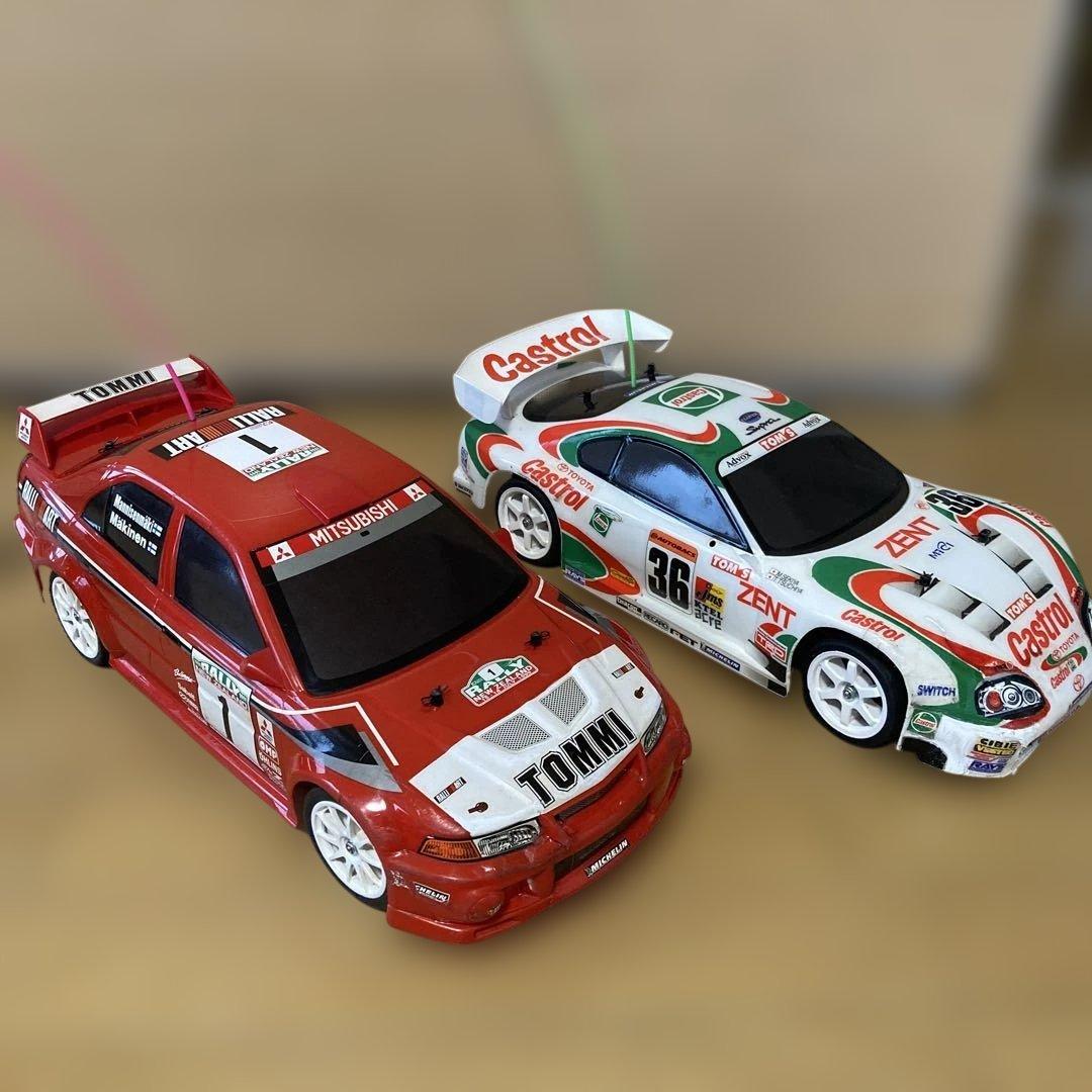 絶版！古いタミヤXB ランエボⅥ WRC、カストロール トムス スープラ