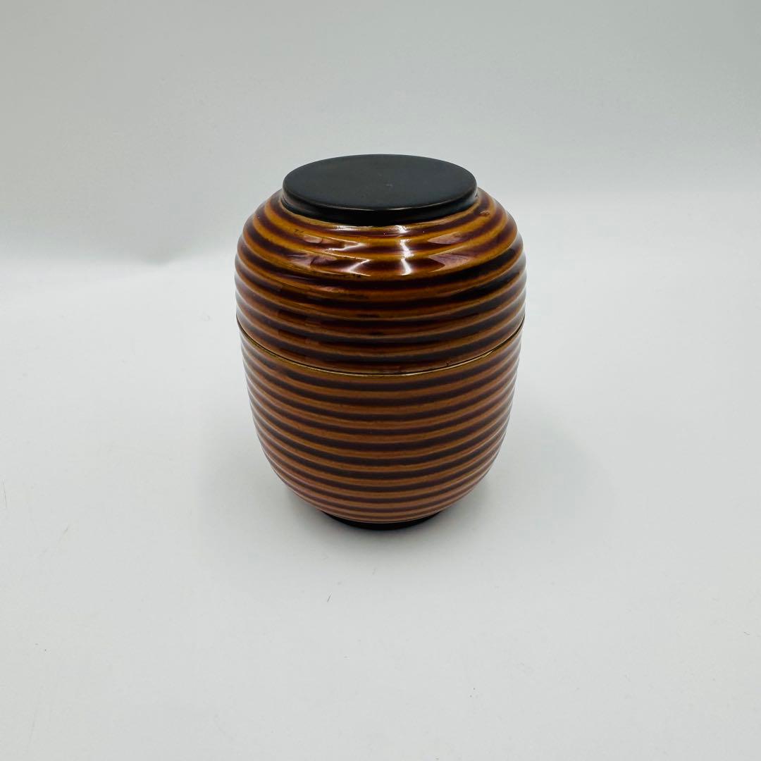 中村湖彩造 夜桜蒔絵 提灯型茶器 棗 茶道具 共箱】骨董 アンティーク