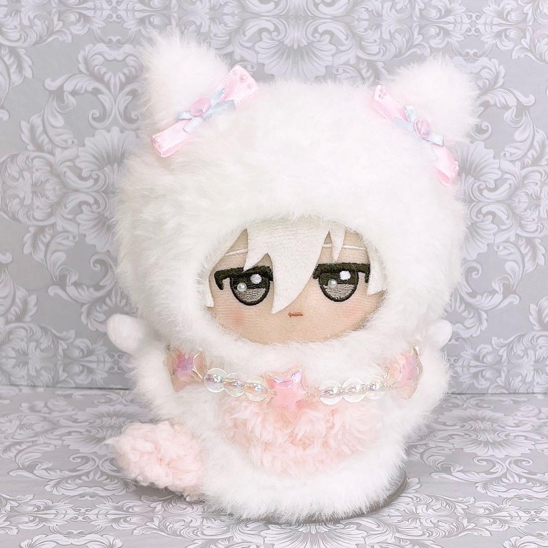 ちびぐるみ にとたん用 ぬい服 クリオネ ピンク×水色×(大)羽根 - メルカリ