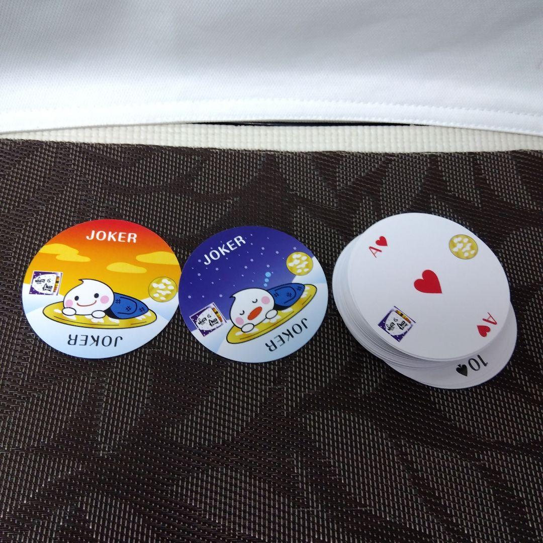 非売品】三幸製菓 ノベルティ 丸型トランプ 「雪の宿 まんまるトランプ